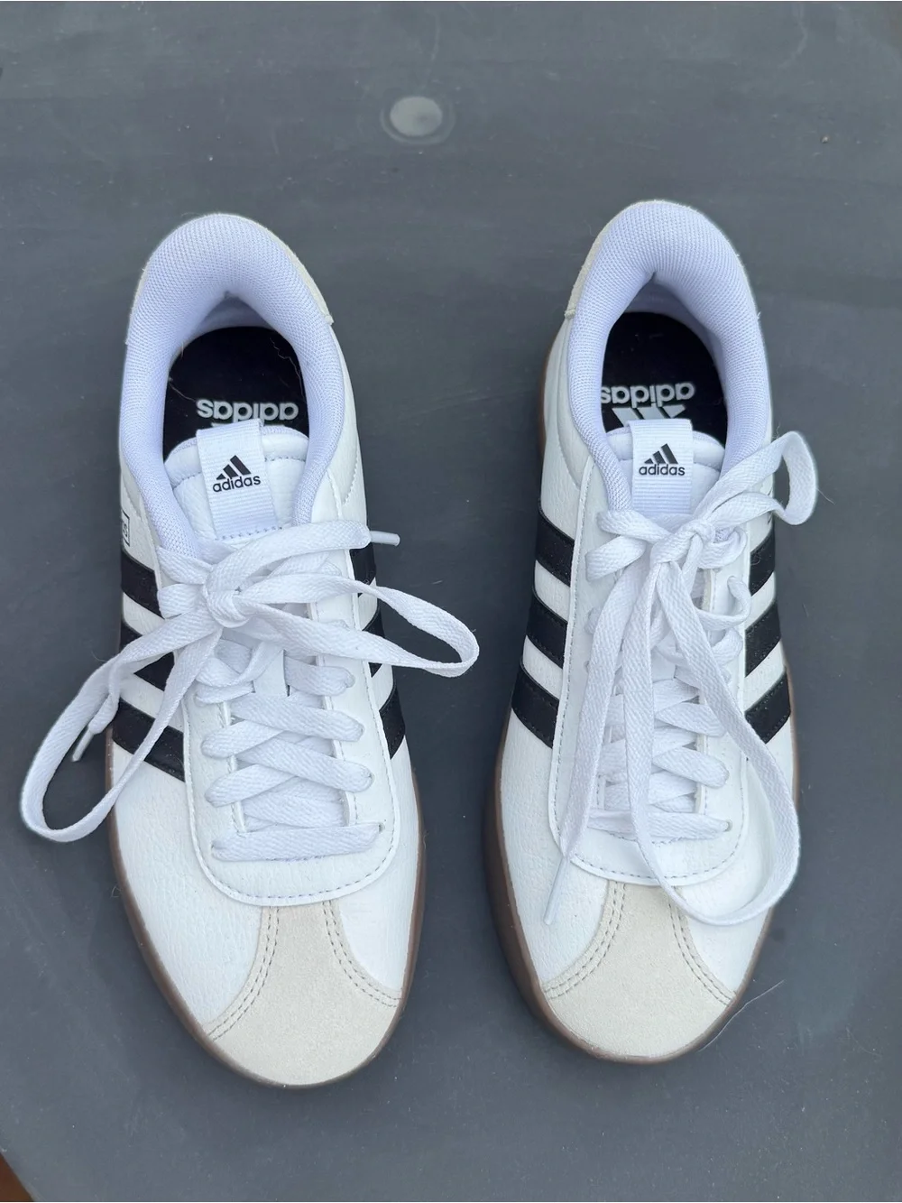 adidas Women’s White, Black & Gum Retro Sneakers